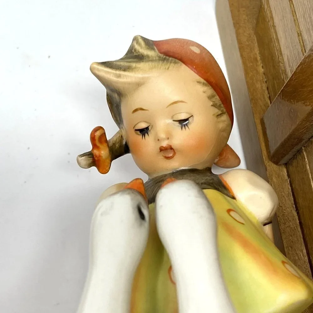 GOEBEL MI HUMMEL GOOSE GIRL FARM BOY BOOKENDS Vintage Rare